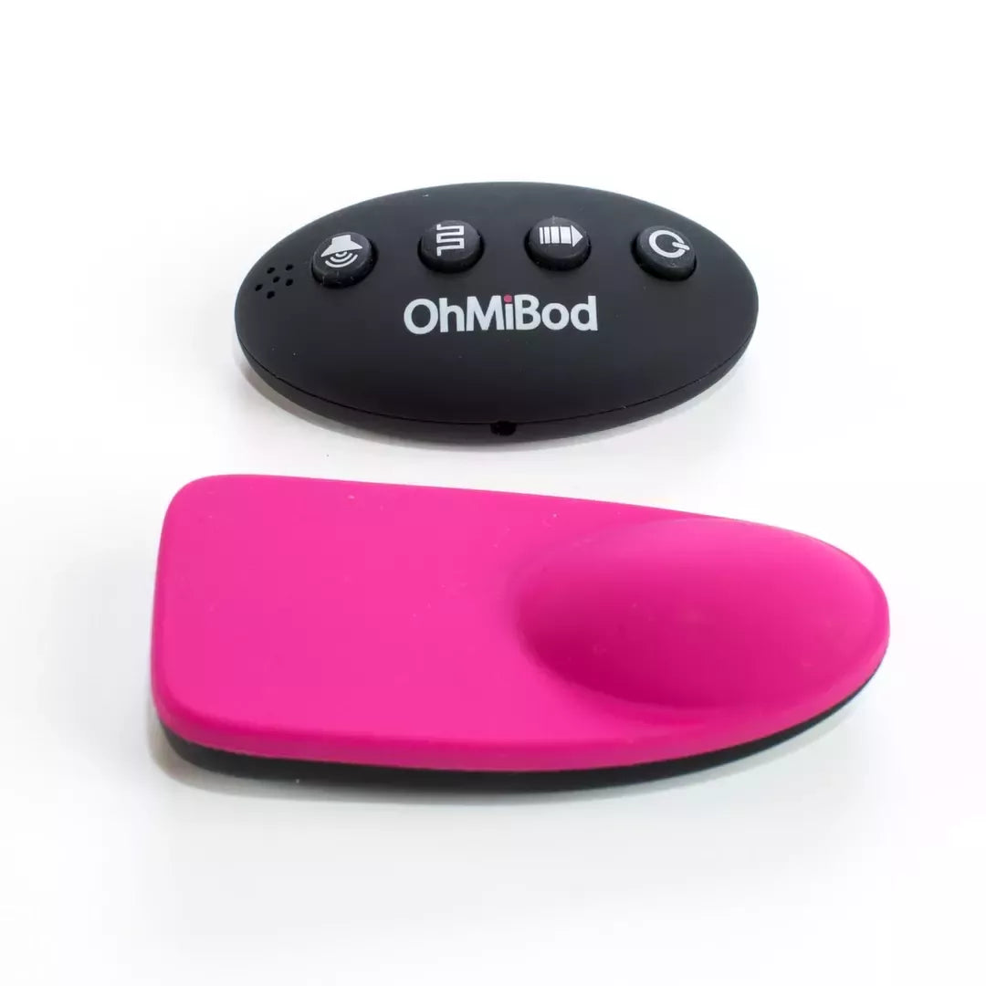 OhMiBod Club Vibe 3.OH belaidis nešiojamas vibro-kelnaičių masažuoklis, juodi nėriniai