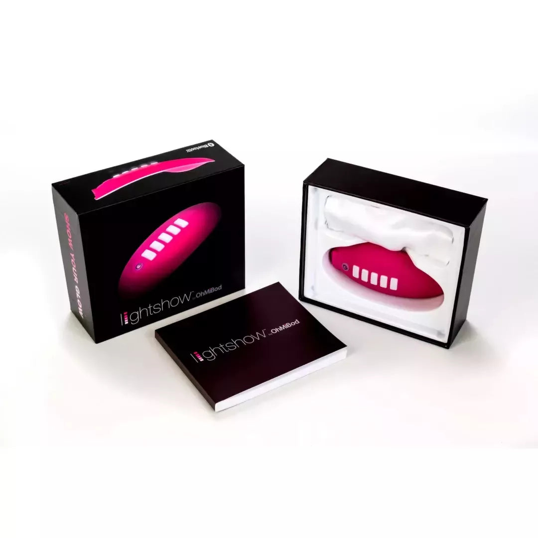 OhMiBod Lightshow programėle valdomas nešiojamas masažuoklis su LED ekranu