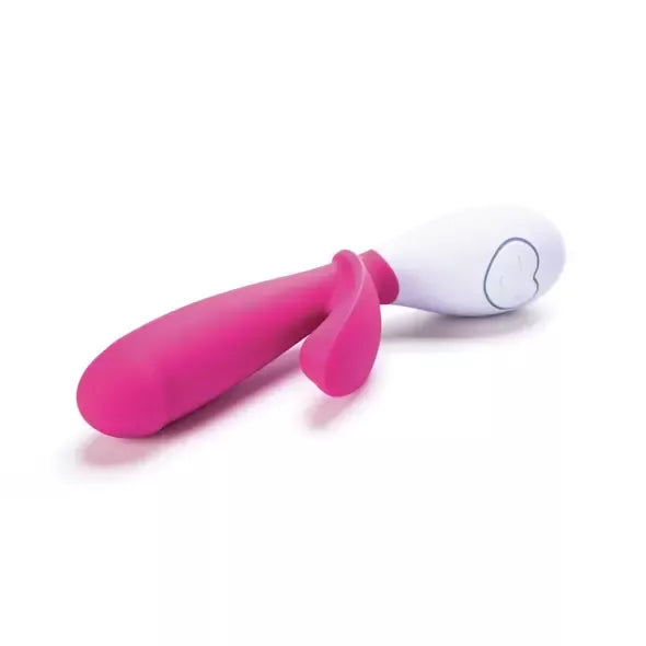 „OhMiBod Lovelife Snuggle“ dviejų variklių įkraunamas intymus masažuoklis, rožinis