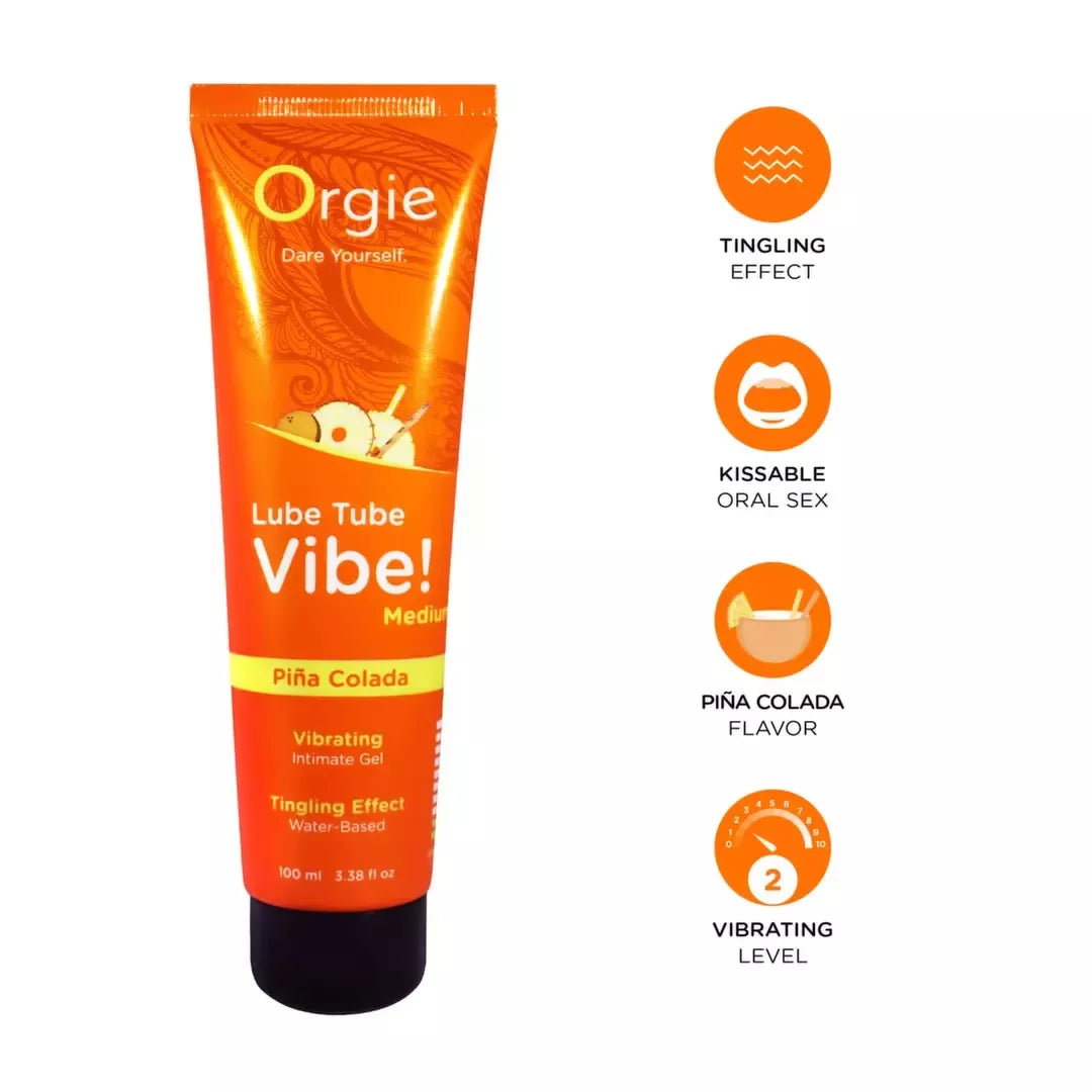 Orgie Lube Tube Vibe Pina Colada skonio intymios paskirties gelis, 100 ml
