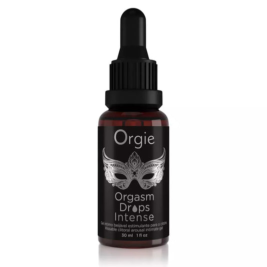 Orgie Orgasm Drops Intense Red Apple 30 ml bučiuojamas intymus gelis