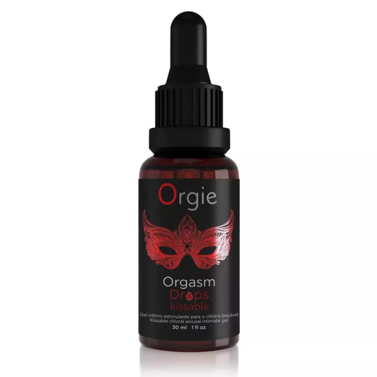Orgie Orgasm Drops Kissable jautrumą didinantis intymus gelis, 30 ml