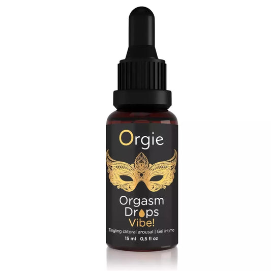 Orgie Orgasm Drops Vibe! 15ml – stimuliuojantis gelis su vibravimo efektu