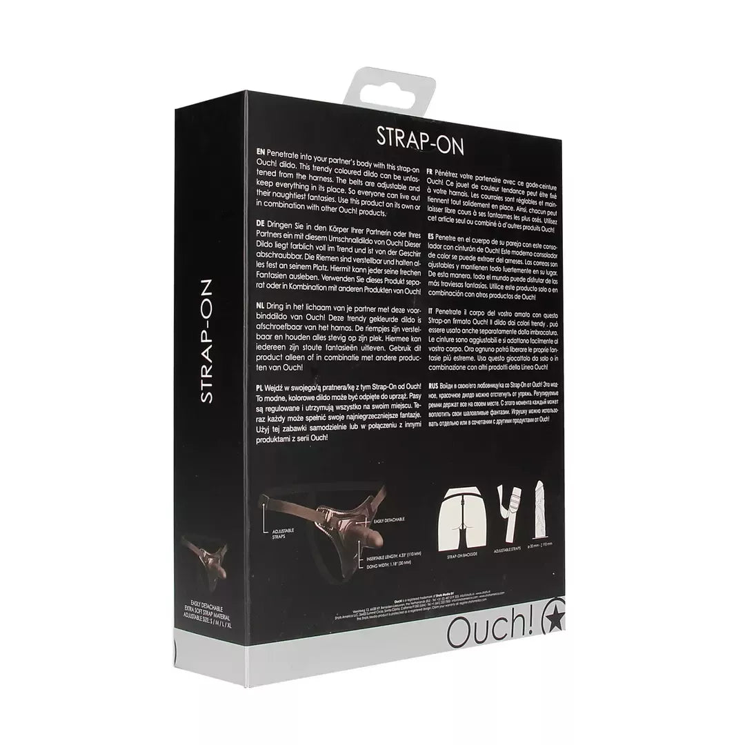 Ouch! Adjustable Strap System su nuimamu silikoniniu elementu, violetinė