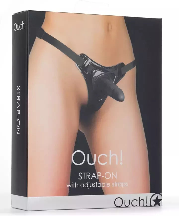 Ouch! Adjustable Strap System su nuimamu silikoniniu elementu, violetinė