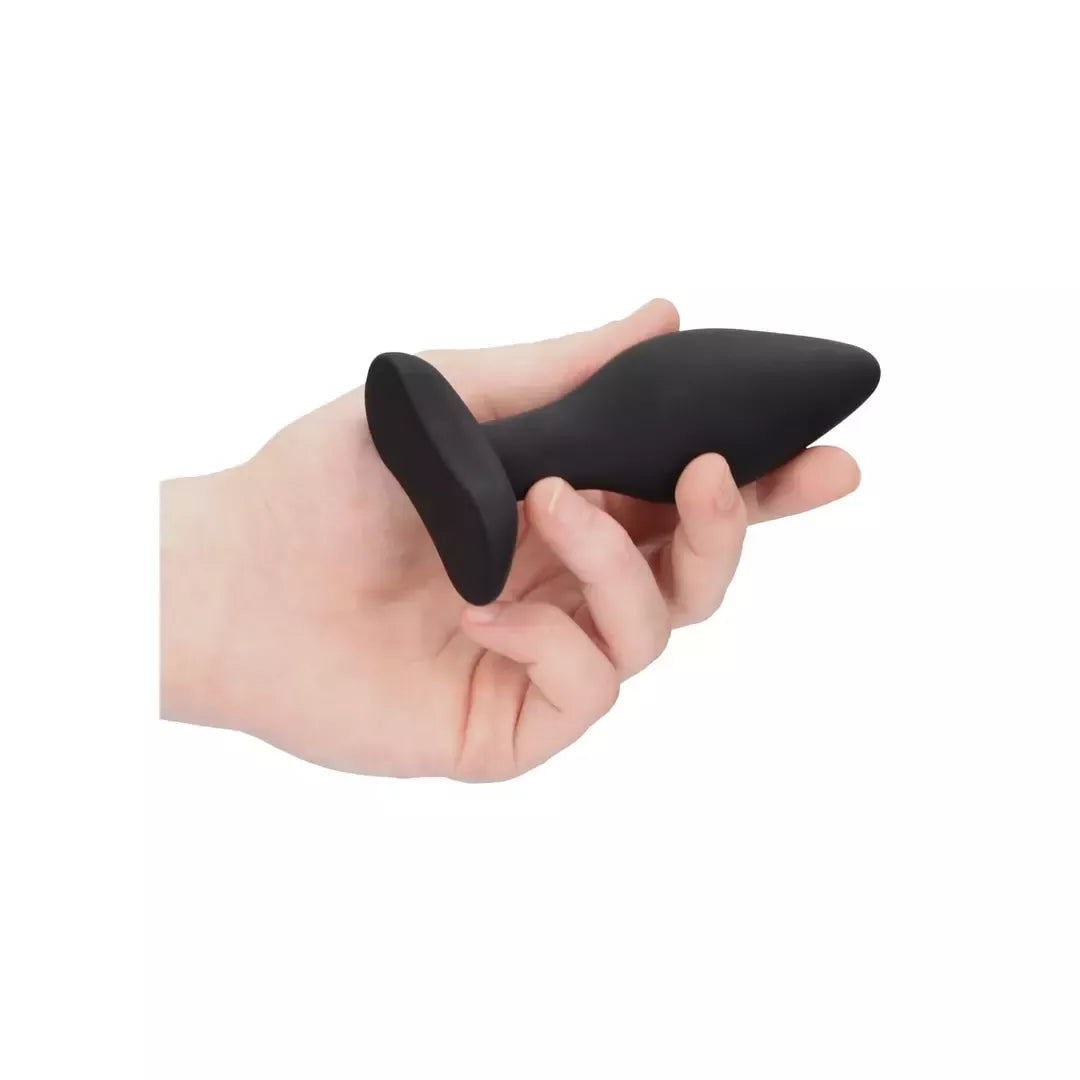 Ouch! Apex Silicone Plug Set – smailėjantis dizainas, juodas, 3 dydžiai