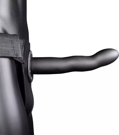 Ouch! Curved Hollow Intimate Harness 20 cm – reguliuojamas juodas dizainas