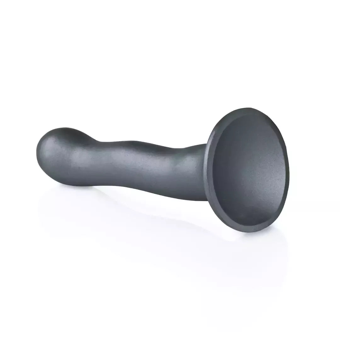 Ouch! Itin minkštas silikoninis lenktas intymus įrenginys, 17 cm, metalo apdaila