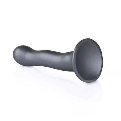 Ouch! Itin minkštas silikoninis lenktas intymus įrenginys, 17 cm, metalo apdaila
