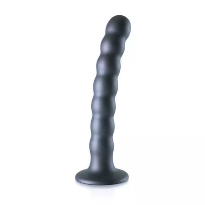 Ouch! Karoliukų formos silikoninis modelis su prisiurbimo pagrindu, 16,5 cm, metalinio atspalvio