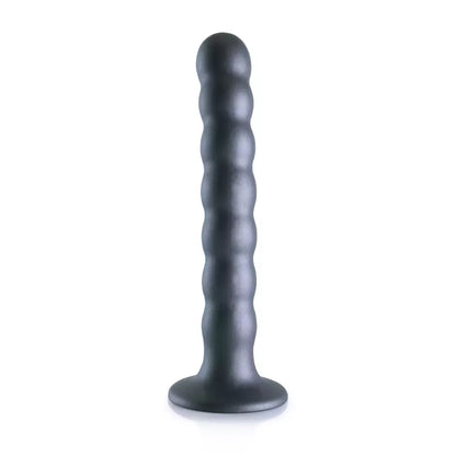 Ouch! Karoliukų formos silikoninis modelis su prisiurbimo pagrindu, 16,5 cm, metalinio atspalvio