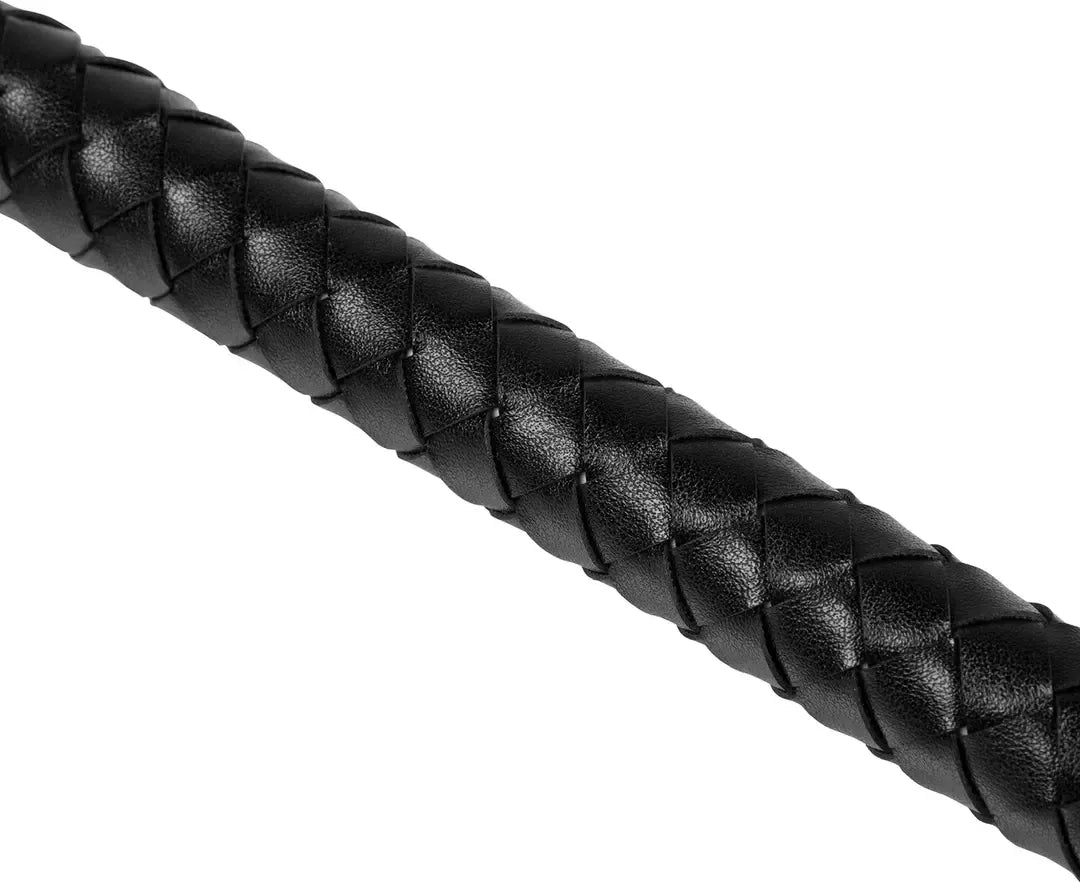 Ouch! Metal Plug with PU Leather Devil Tail – juodas, vidutinio dydžio
