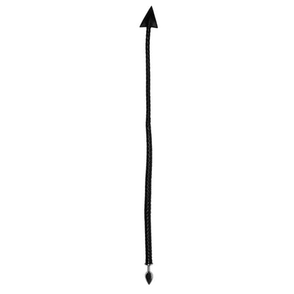 Ouch! Metal Plug with PU Leather Devil Tail – juodas, vidutinio dydžio