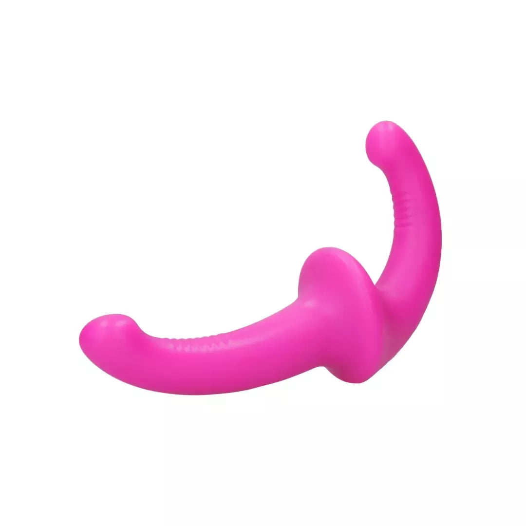 OUCH! Silicone Strapless Strap-On violetinis 10 greičių nuotolinio valdymo 12 cm