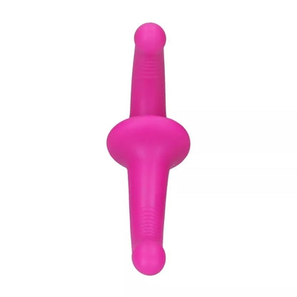 OUCH! Silicone Strapless Strap-On violetinis 10 greičių nuotolinio valdymo 12 cm