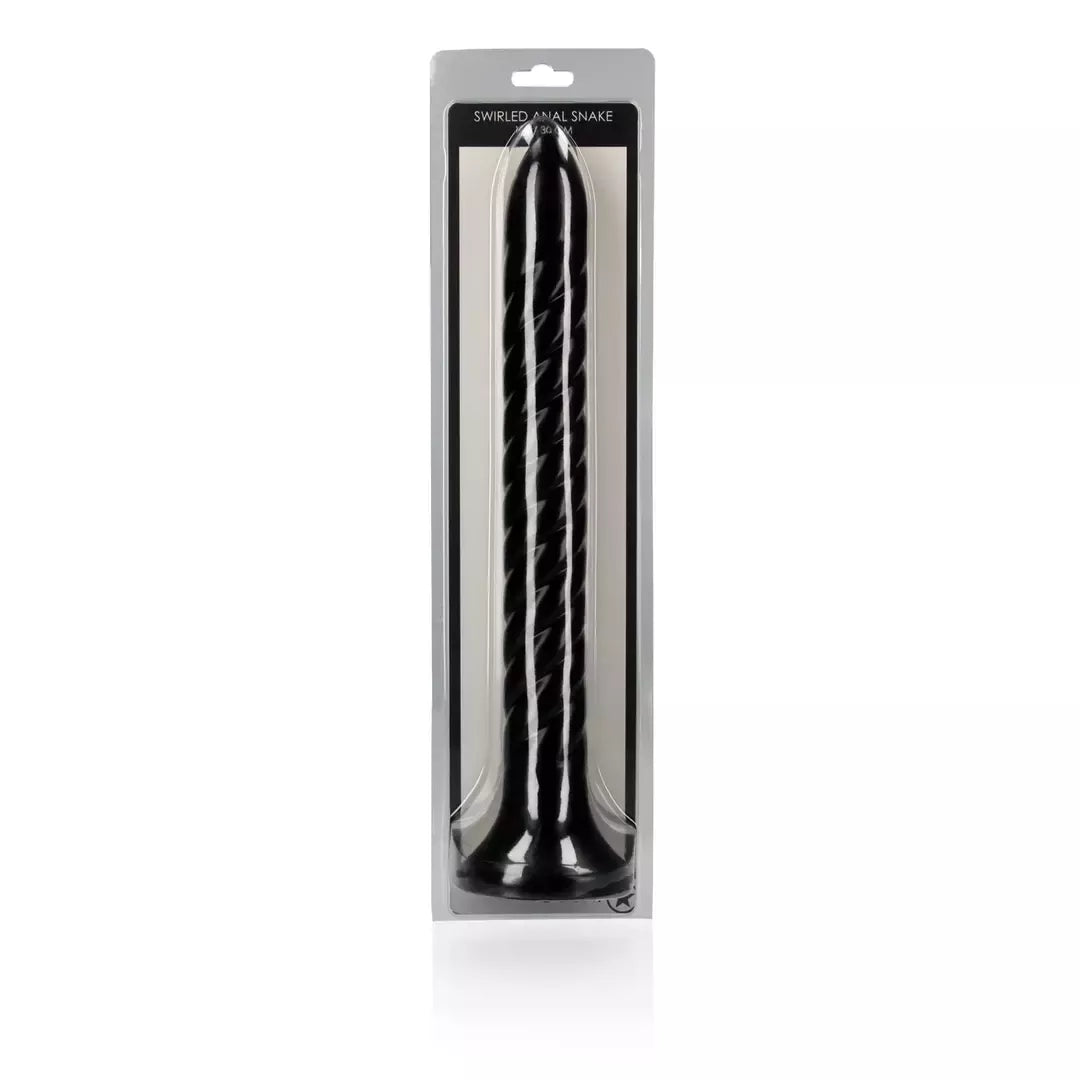 OUCH! Swirled Anal Snake 30 cm lankstus analinis treniruoklis su siurbtuku