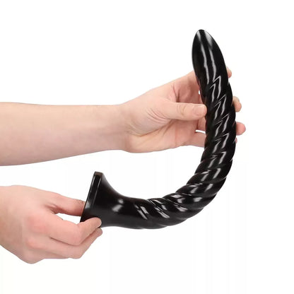 OUCH! Swirled Anal Snake 30 cm lankstus analinis treniruoklis su siurbtuku