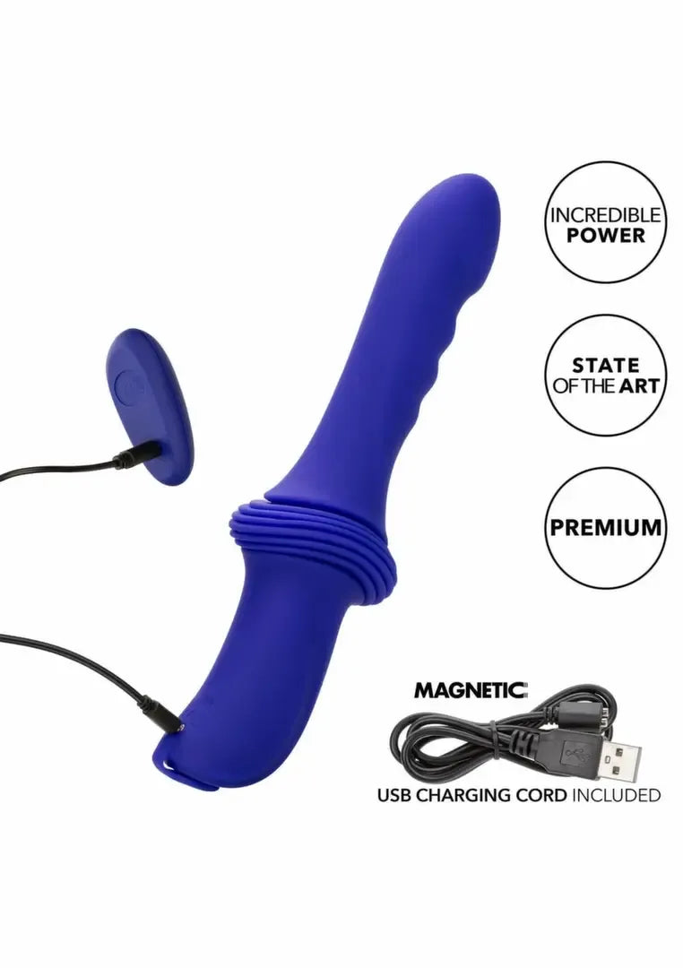 Overdrive Ridged Thruster nuotoliniu būdu valdomas intymus prietaisas, 10 greičių