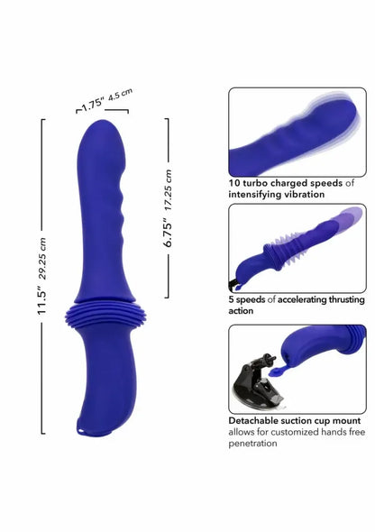 Overdrive Ridged Thruster nuotoliniu būdu valdomas intymus prietaisas, 10 greičių