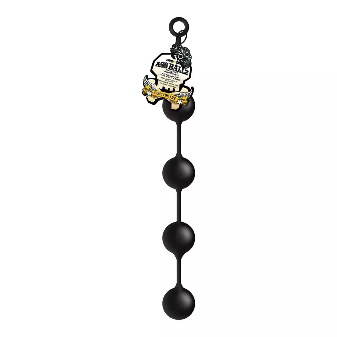 Oxballs Ass Ballz XL silikoninių rutuliukų sistema, 55 cm, juoda