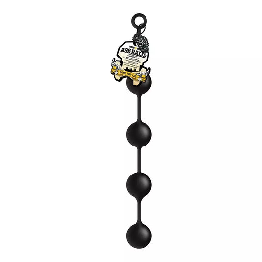 Oxballs Ass Ballz XL silikoninių rutuliukų sistema, 55 cm, juoda