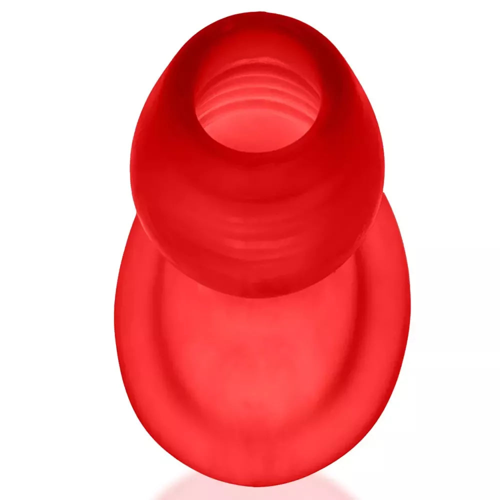 Oxballs Glowhole-2 Hollow Plug Large Red Morph su LED įdėklu 15,2 cm