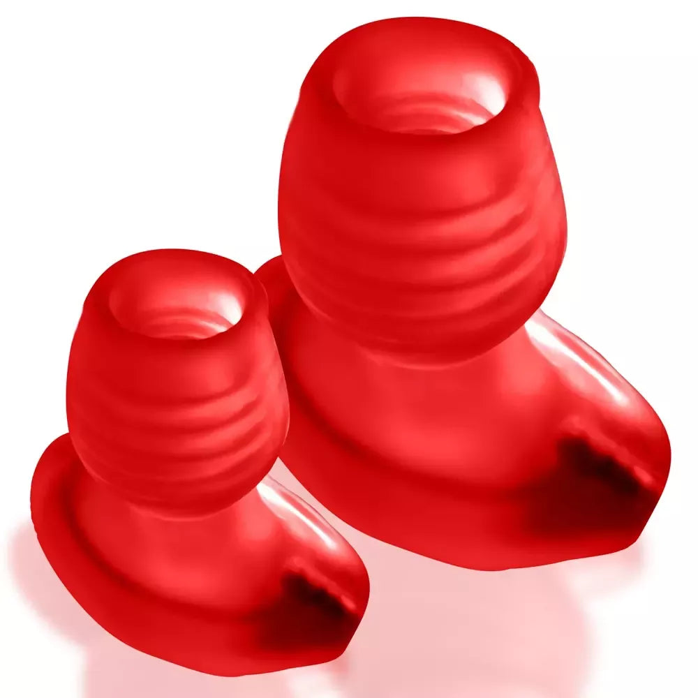 Oxballs Glowhole-2 Hollow Plug Large Red Morph su LED įdėklu 15,2 cm