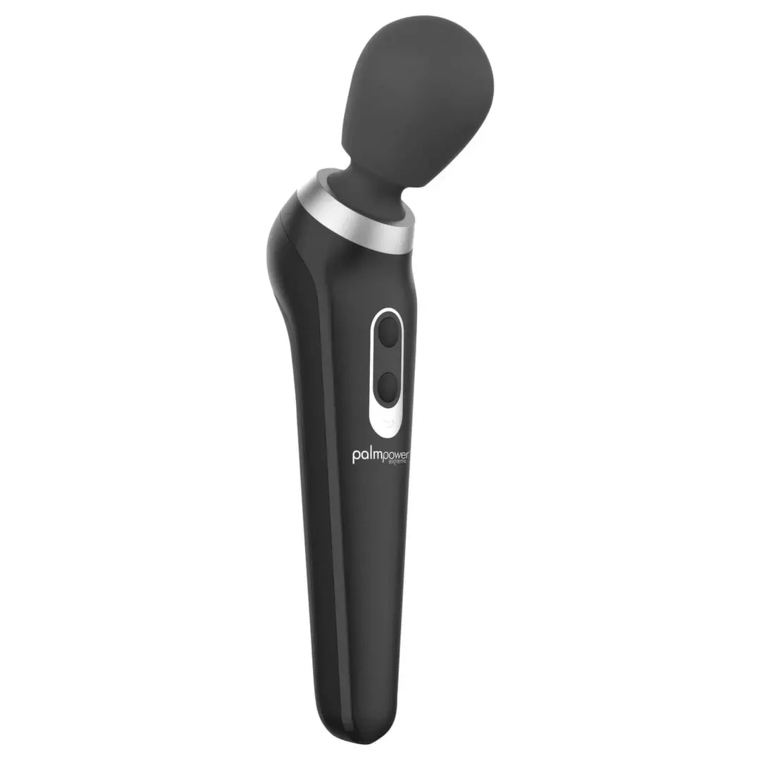 PalmPower Extreme Wand Massager Black – įkraunamas ergonomiškas modelis