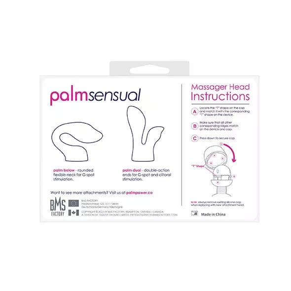 PalmPower PalmSensual mėlynas silikoninis masažuoklio priedų rinkinys, 2 vnt.