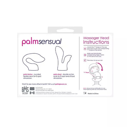 PalmPower PalmSensual mėlynas silikoninis masažuoklio priedų rinkinys, 2 vnt.