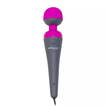 PalmPower Plug & Play vibratorius-masažuoklis, fuksijos spalvos, su 2600 mAh USB maitinimo bloku