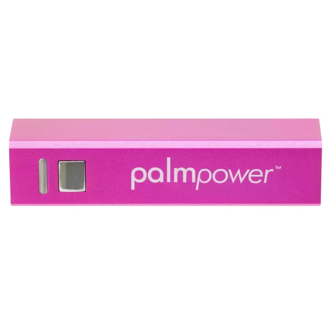 PalmPower Plug & Play vibratorius-masažuoklis, fuksijos spalvos, su 2600 mAh USB maitinimo bloku