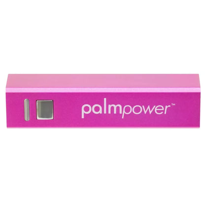 PalmPower Plug & Play vibratorius-masažuoklis, fuksijos spalvos, su 2600 mAh USB maitinimo bloku