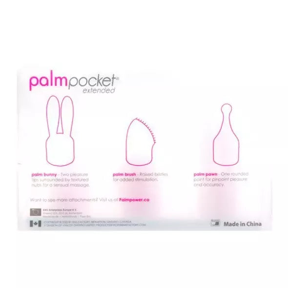 PalmPower Pocket Extended silikoninių priedų rinkinys, 3 dalys, rožinis