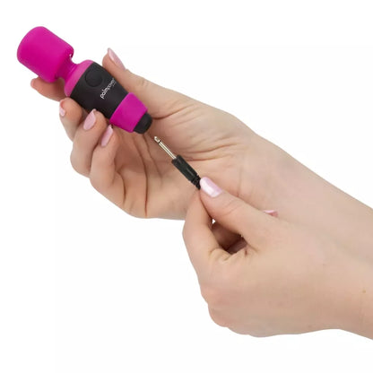 PalmPower Pocket Mini Wand Massager USB įkraunamas, kelioninio dydžio