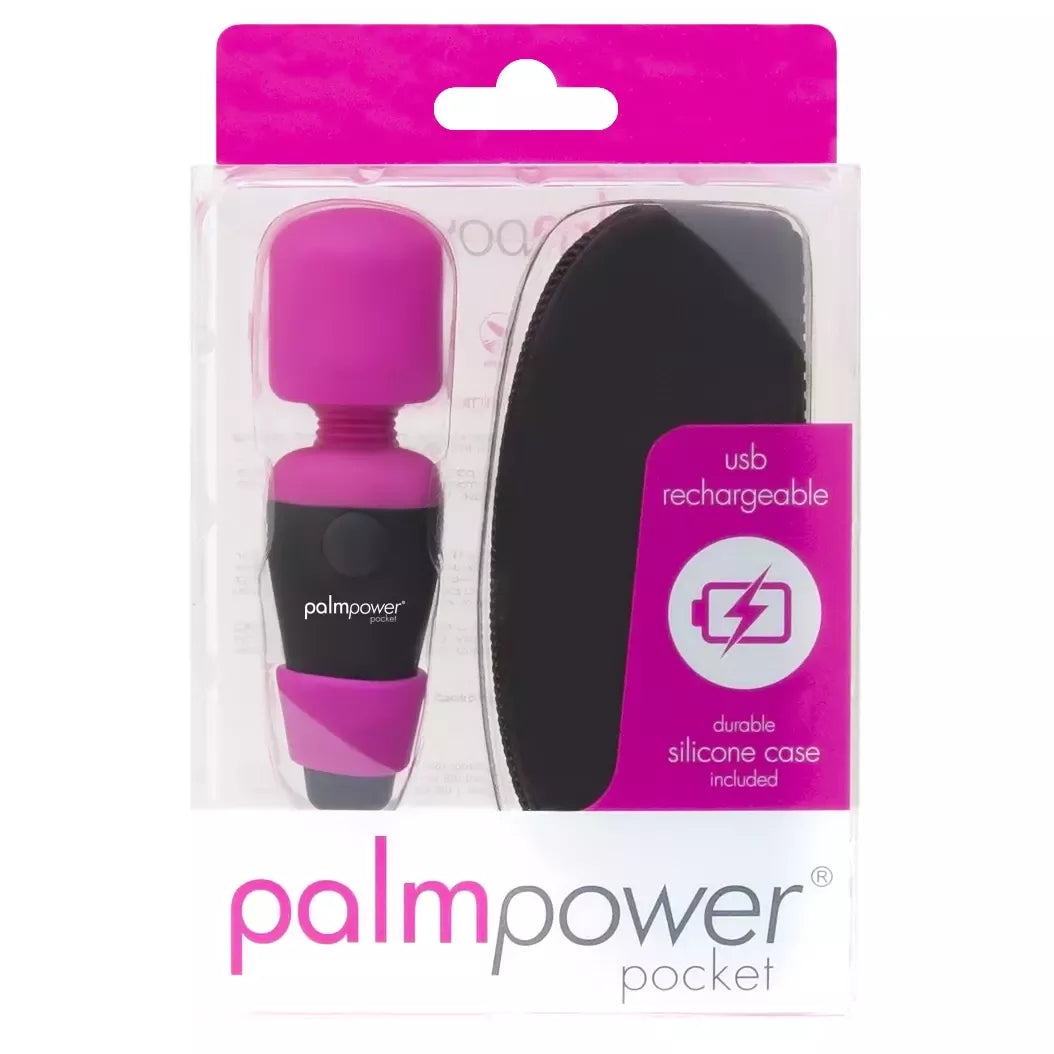 PalmPower Pocket Mini Wand Massager USB įkraunamas, kelioninio dydžio