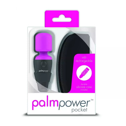 PalmPower Pocket Mini Wand Massager USB įkraunamas, kelioninio dydžio