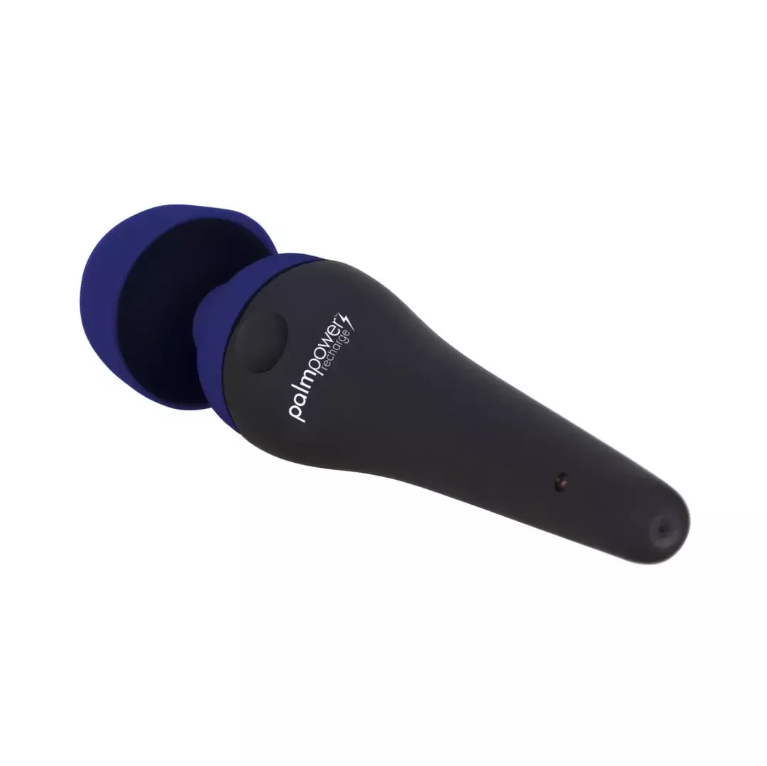 PalmPower Recharge Wand masažuoklis, mėlynas – belaidis, atsparus vandeniui modelis