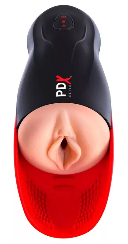 PDX Elite Fuck-O-Matic intymus aparatas su siurbimo ir vibracijos funkcijomis, 26,8 cm