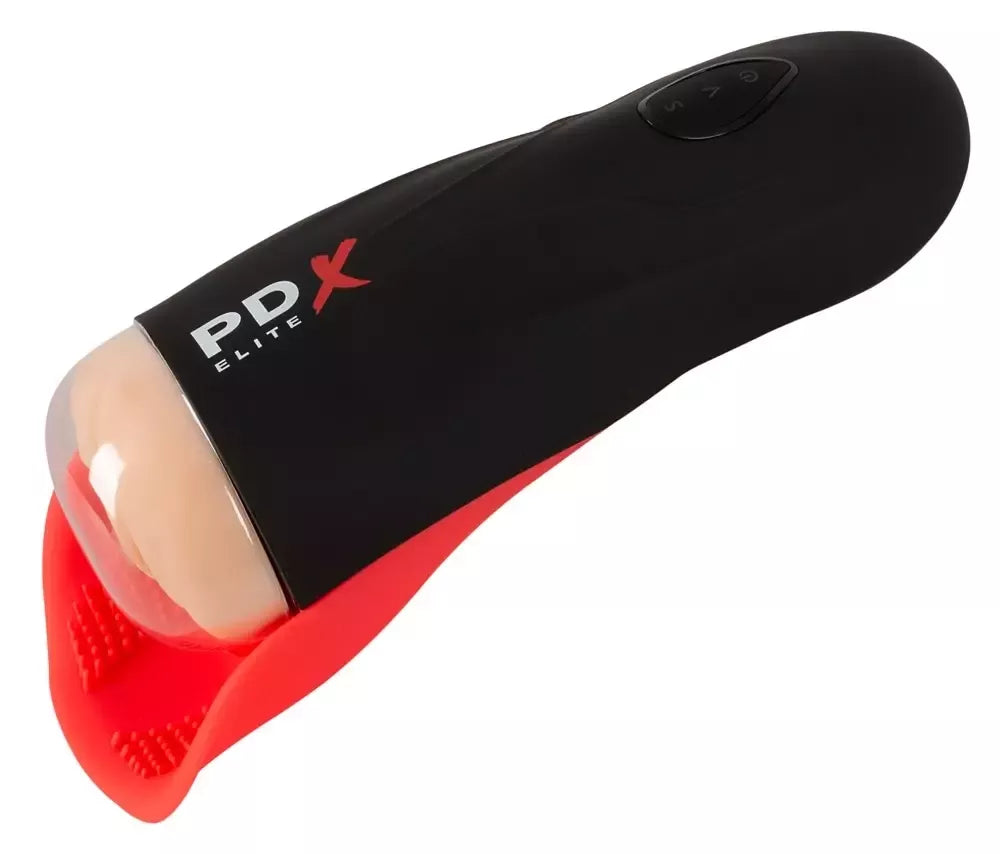PDX Elite Fuck-O-Matic intymus aparatas su siurbimo ir vibracijos funkcijomis, 26,8 cm