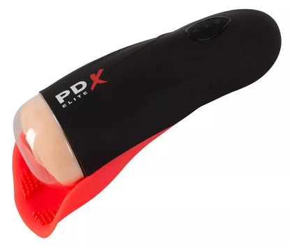 PDX Elite Fuck-O-Matic intymus aparatas su siurbimo ir vibracijos funkcijomis, 26,8 cm