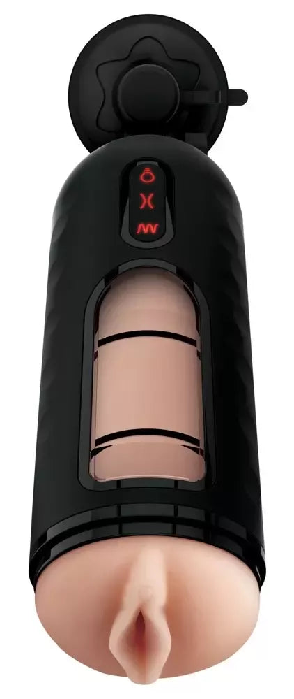 PDX Elite Mega Milker vibruojantis automatinis intymus prietaisas, 24 cm