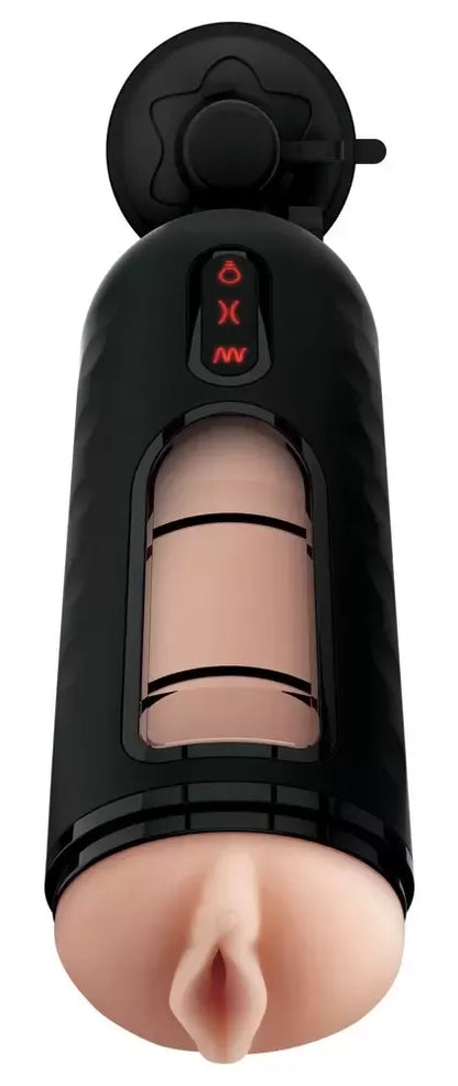 PDX Elite Mega Milker vibruojantis automatinis intymus prietaisas, 24 cm
