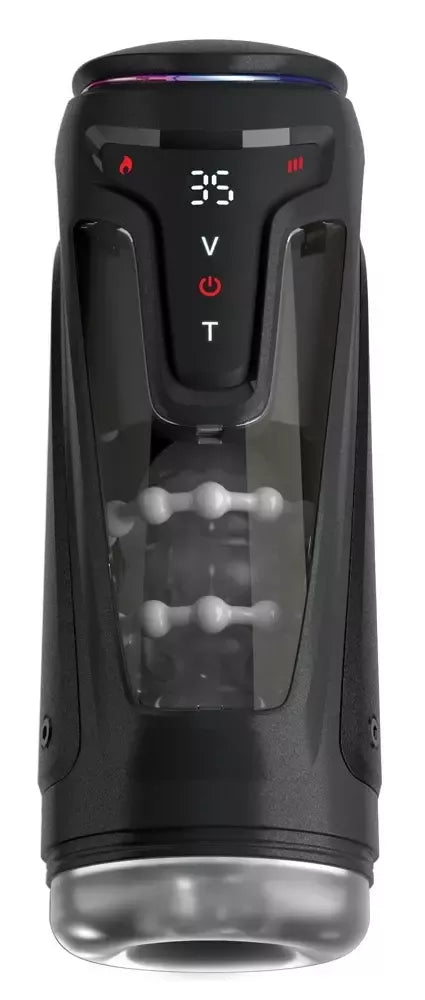 PDX Elite Moto-Bator Pro Light automatinis masturbatorius su šildymo ir vibracijos funkcijomis