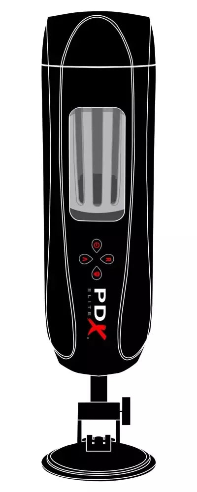 PDX Elite Ultimate Milker 2 intymus įrenginys su LED, 27 cm, juodas