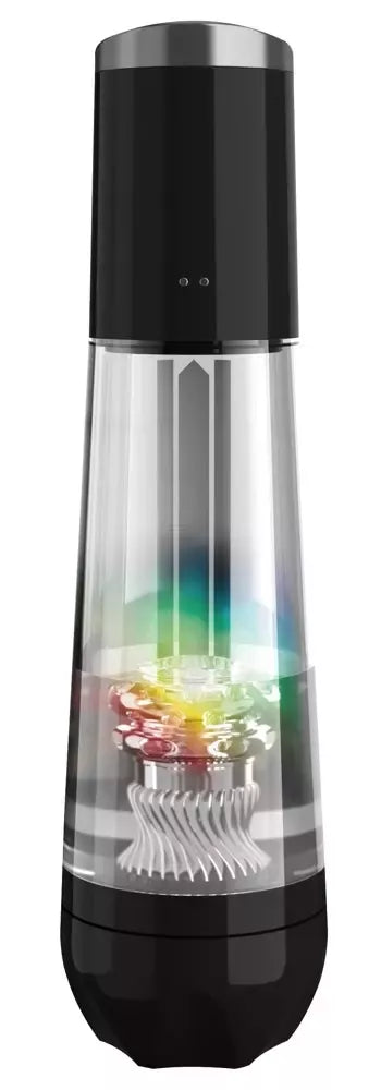 PDX Elite ViewTube MAX Black - Automatinis intymus prietaisas su LED ekranu