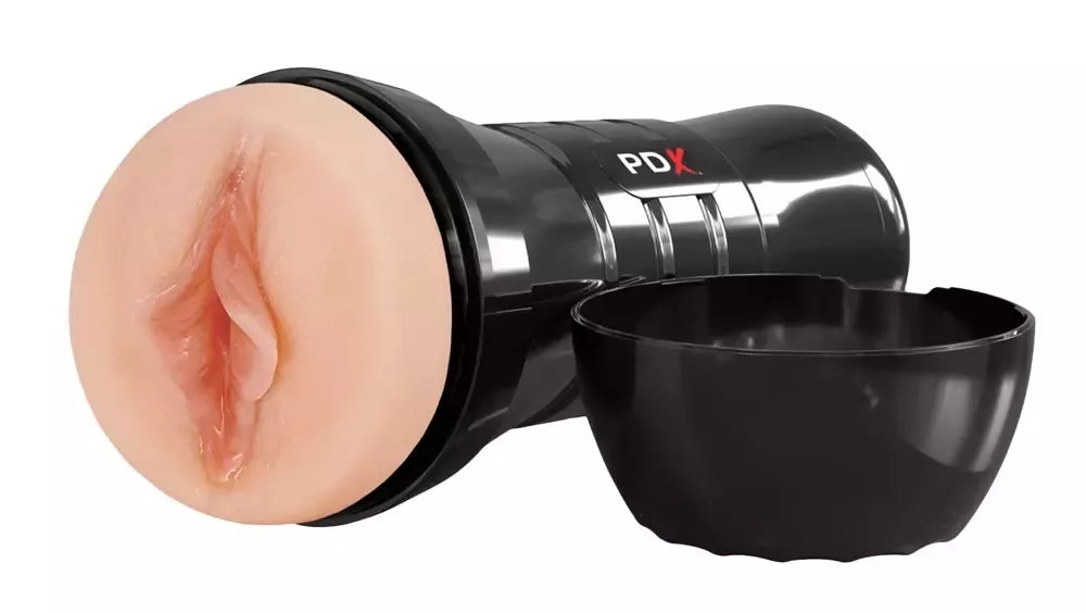 PDX Extreme WetP Luscious Lips XXL intymus prietaisas, Fanta-Flesh, 26 cm