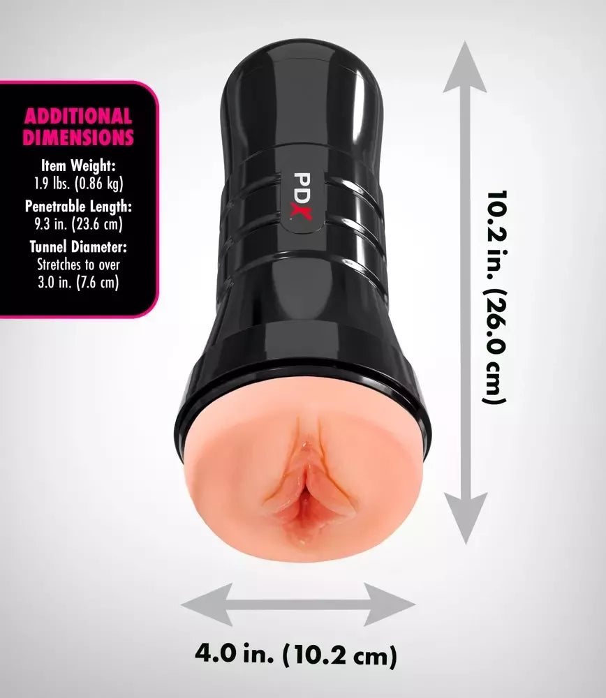 PDX Extreme WetP Luscious Lips XXL intymus prietaisas, Fanta-Flesh, 26 cm