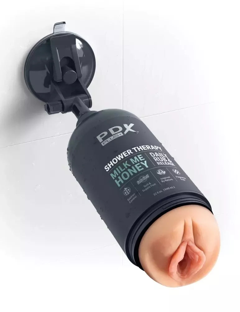 PDX Plug Shower Therapy Milk Me Honey intymus prietaisas, 20,7 cm