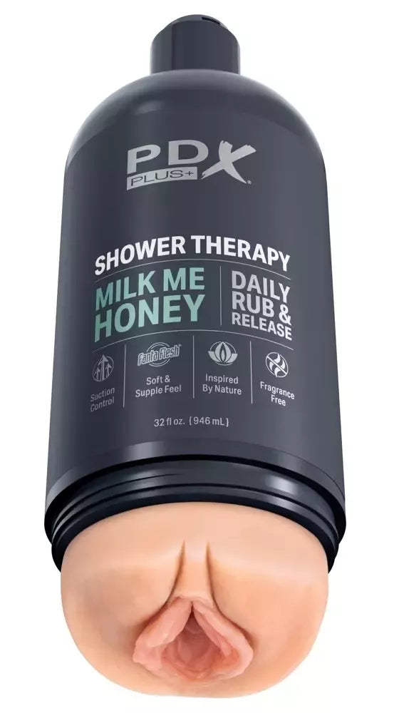 PDX Plug Shower Therapy Milk Me Honey intymus prietaisas, 20,7 cm